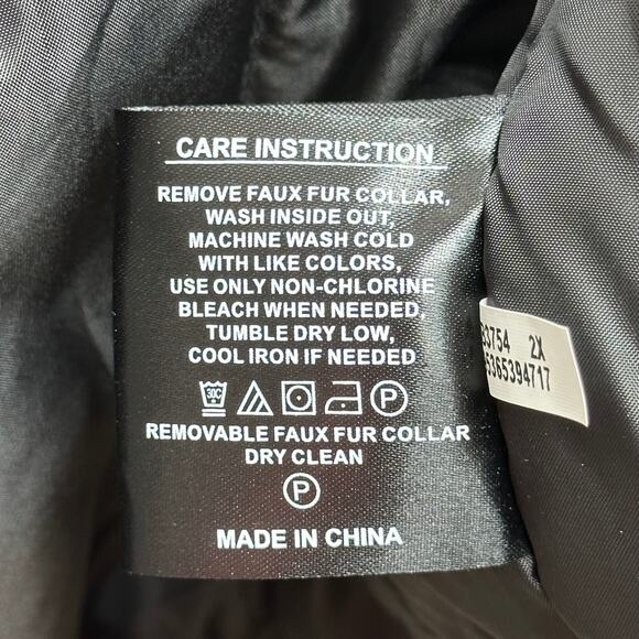 Fleet Street Storm Weight Puffer Coat Cobalt Blue Womens Plus Size 2X Hooded - Picture 9 of 13